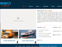 Tablet Screenshot of aeologistics.com